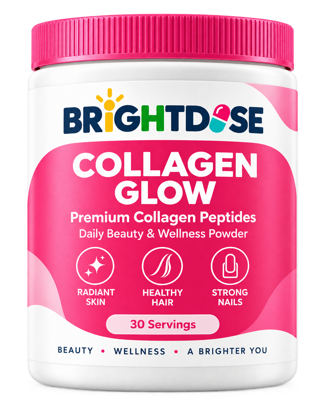 BrightDose Collagen Glow Powder