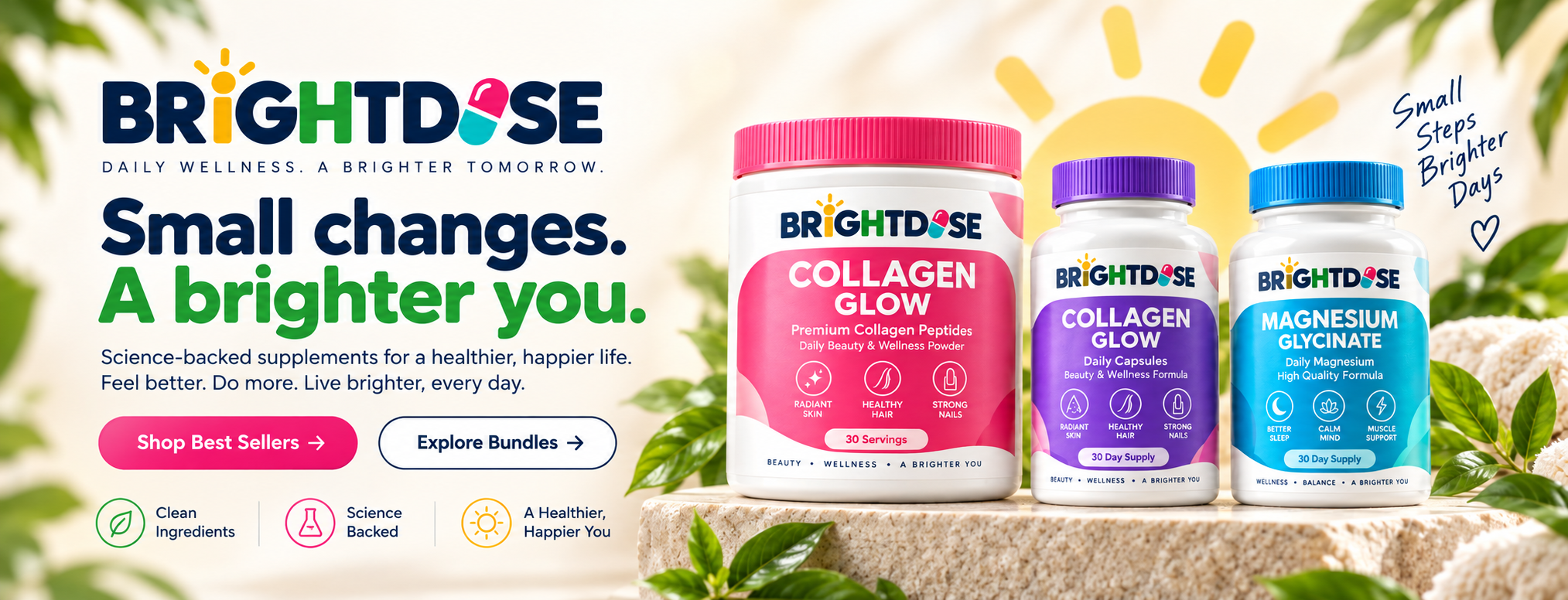 BrightDose science-backed daily wellness supplements
